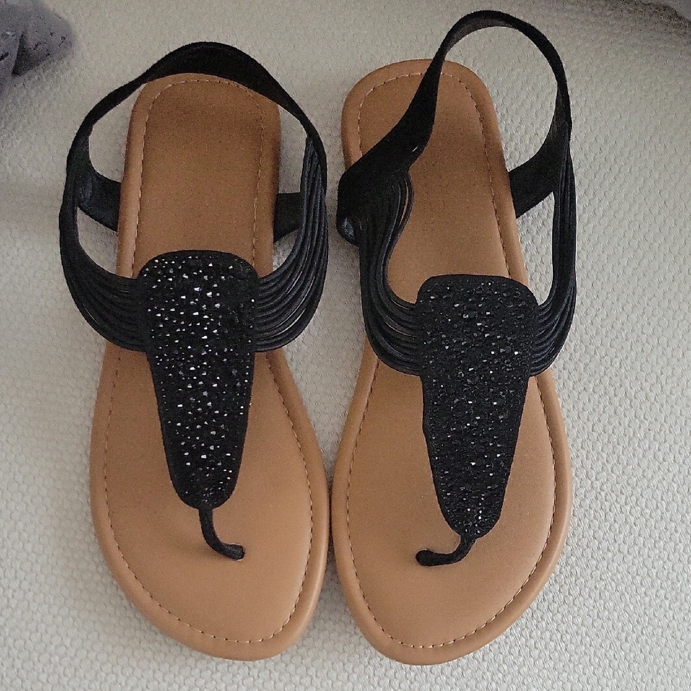 Torrid Black and Tan Women's Sandals